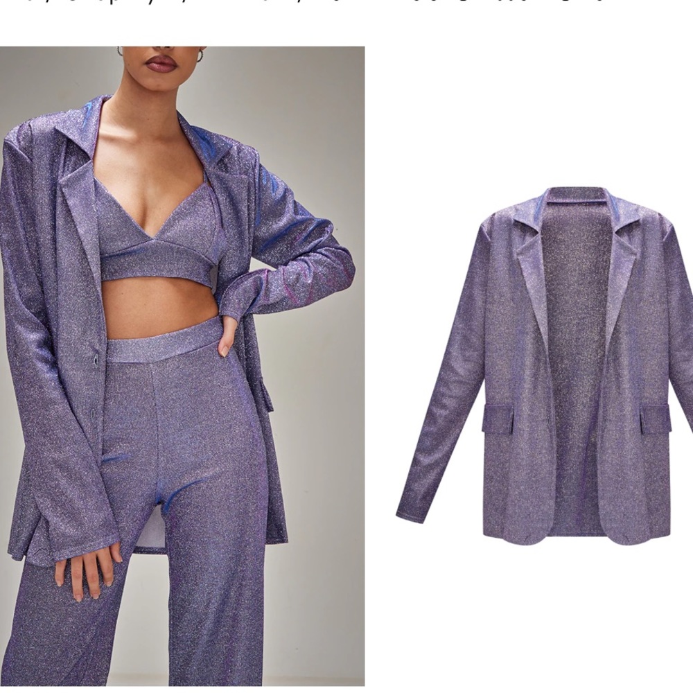 Glitter Lilac Blazer